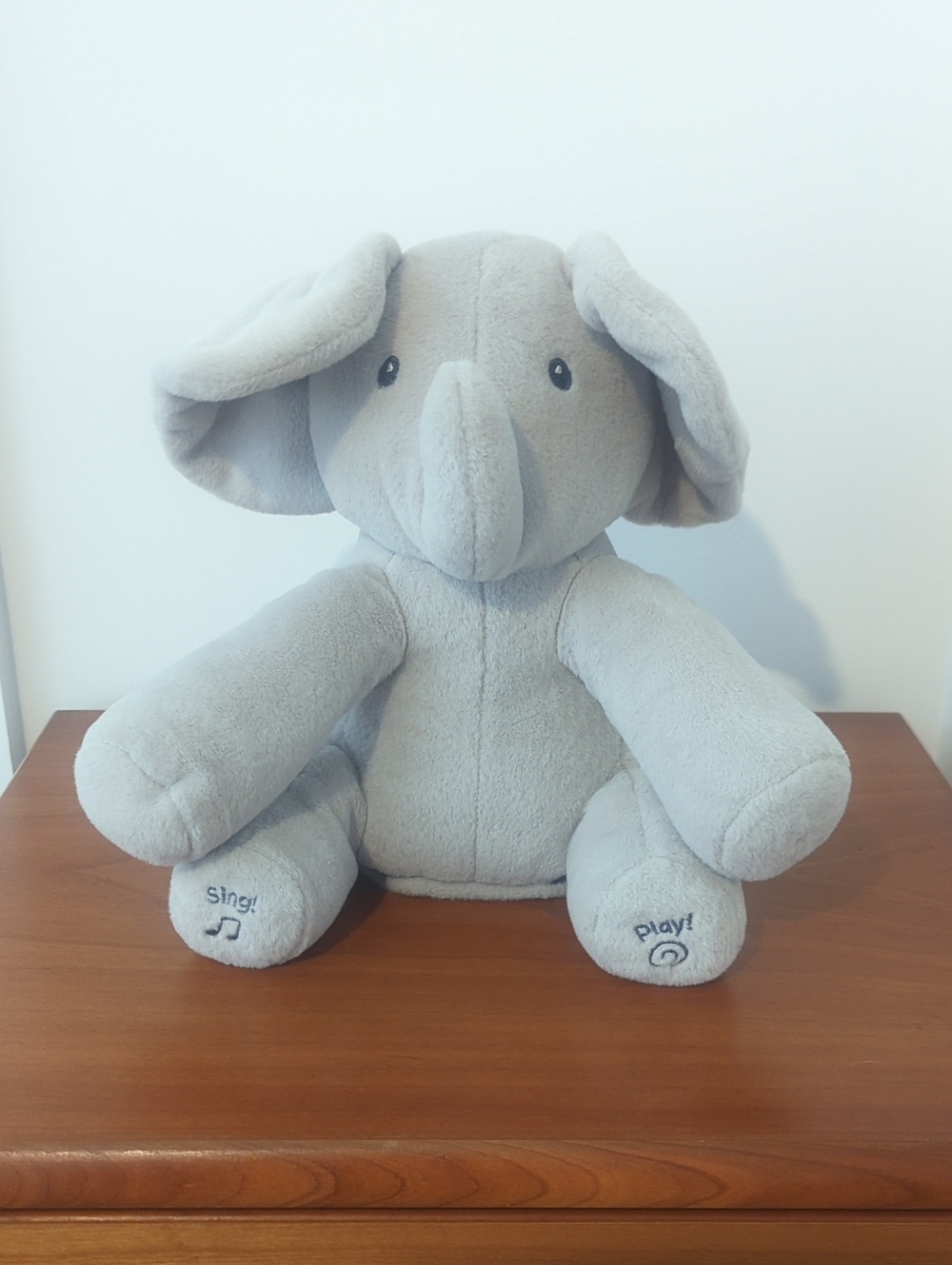 Gray Plush Elephant Toy with Sound Buttons - Kids Toys